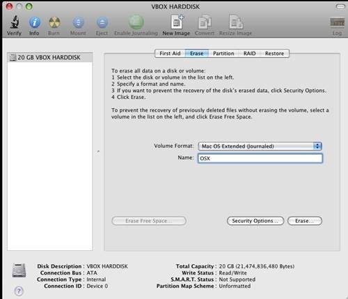 install mac os for virtualbox