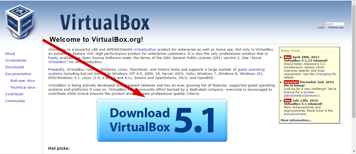 installing virtualbox