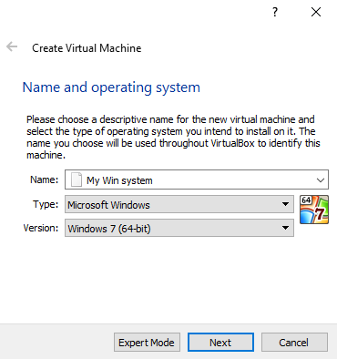 How to install Windows 7 on VirtualBox