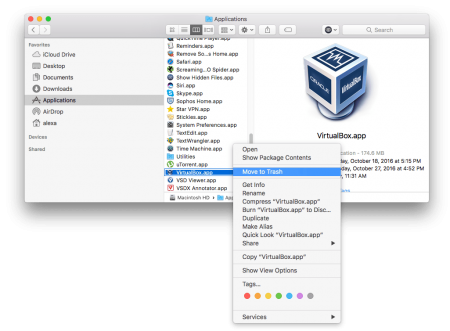 How to uninstall VirtualBox from Mac OS X